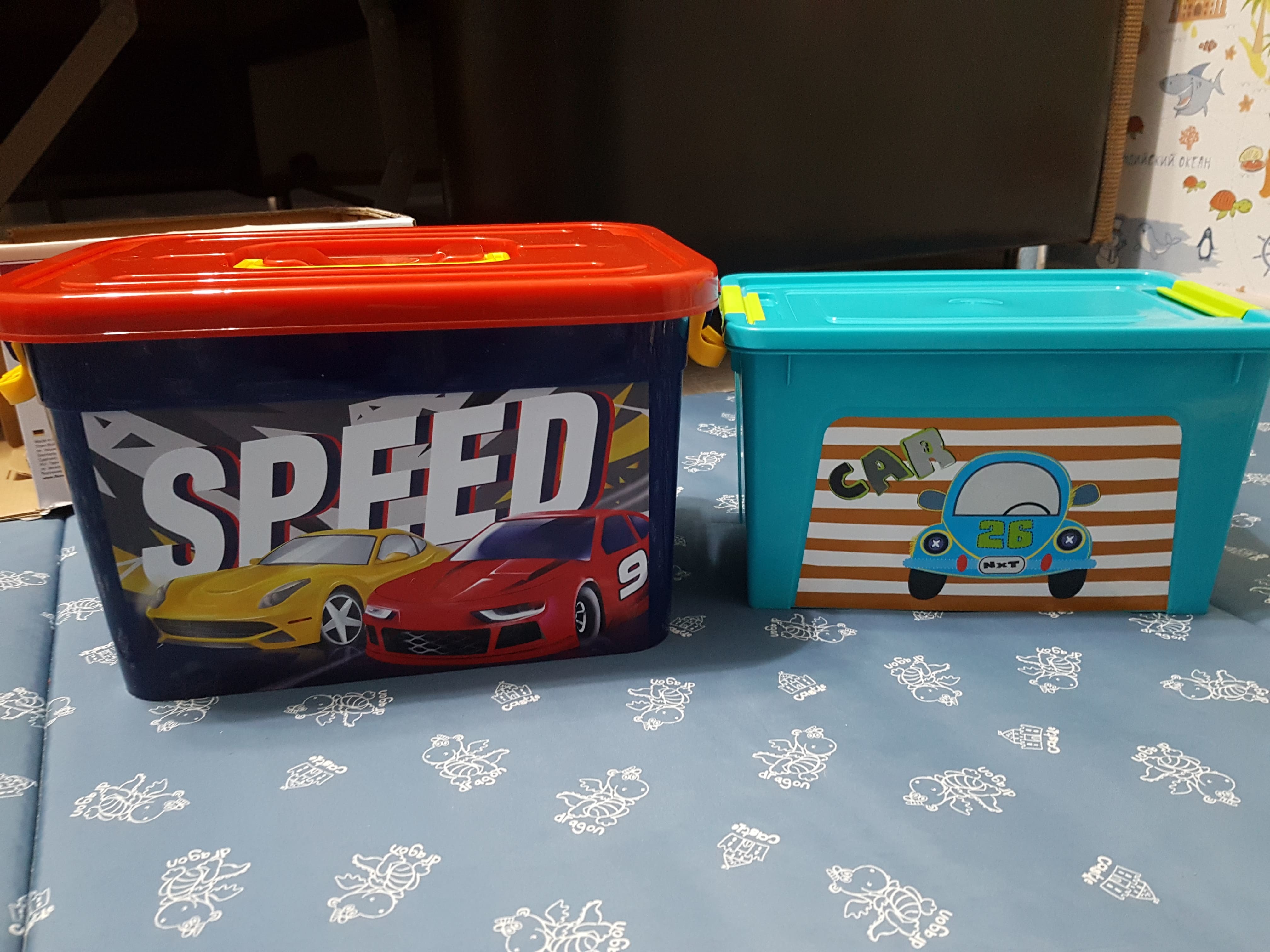 Фотография покупателя товара Ящик для игрушек Speed, с крышкой и ручками, 6.5 л - Фото 1