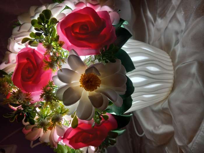 Фотография покупателя товара Кашпо для цветов со вставкой «Вдохновение», 3 л, белое - Фото 11