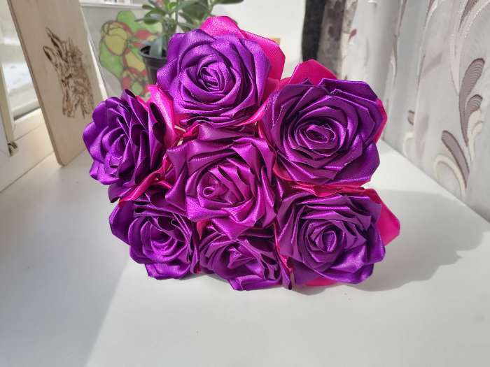 Фотография покупателя товара Лента атласная, 50 мм, 23±1 м, фиолетовая - Фото 1