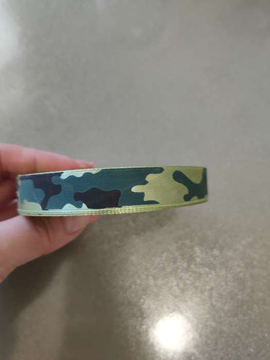 Фотография покупателя товара Лента атласная «Камуфляж», 1.5 × 22.5 (± 1) м, зелёная - Фото 2