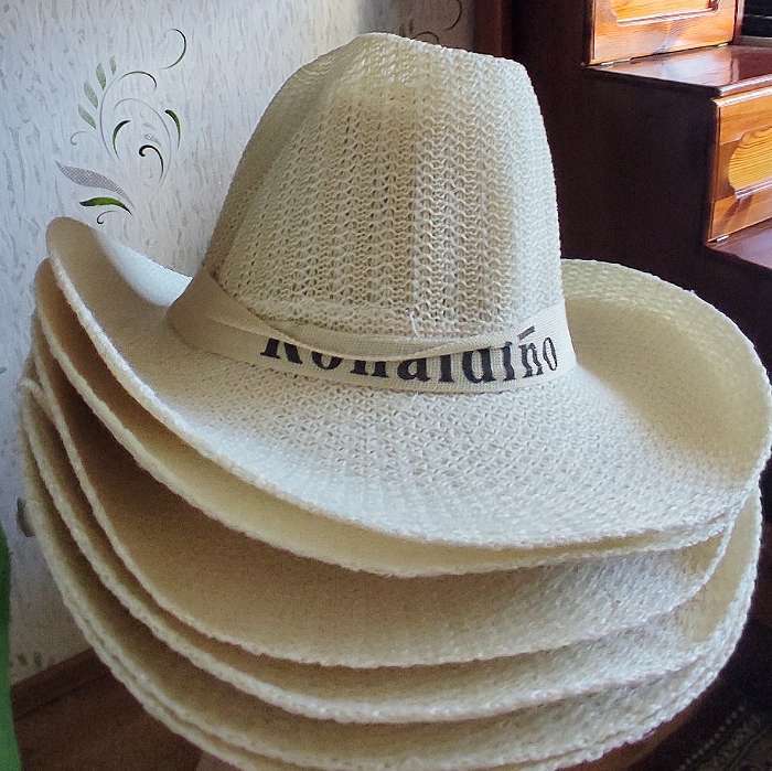 Фотография покупателя товара Шляпа плетёная «Ковбой», Ronaldino, р-р. 56-58, цвет серый - Фото 1