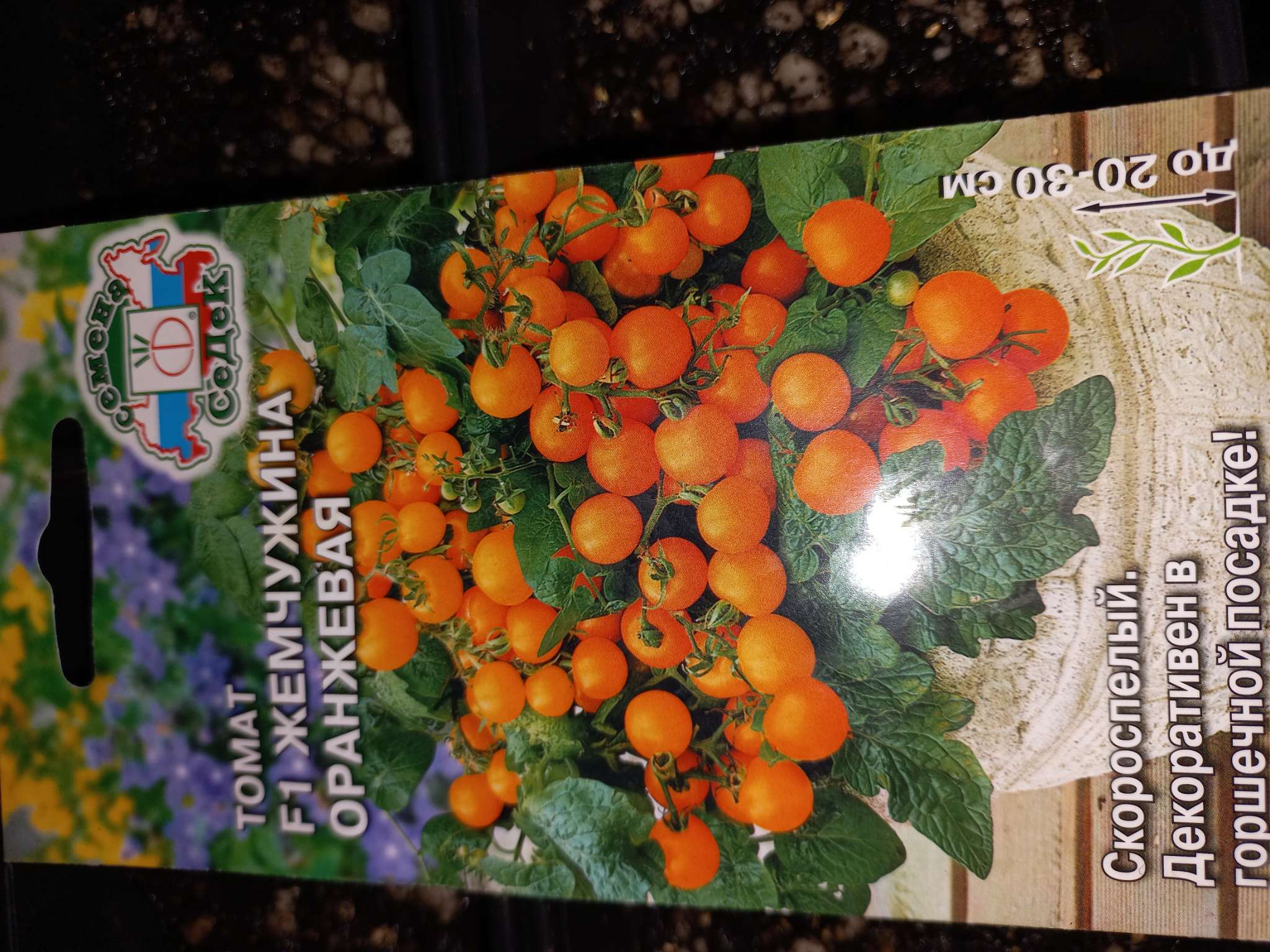 Фотография покупателя товара Семена Томат балконный «Жемчужина оранжевая», 0.05 г - Фото 4