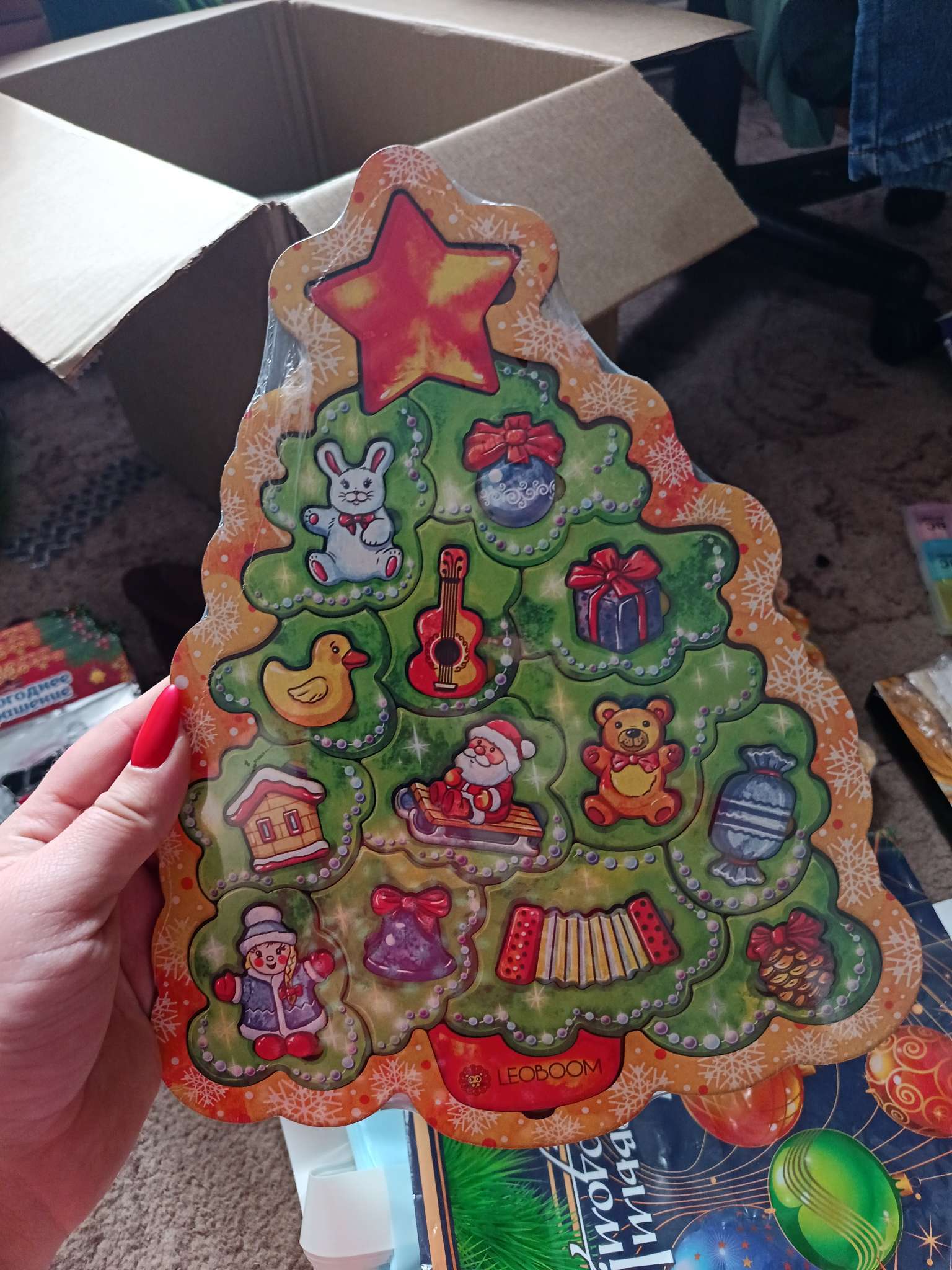 Фотография покупателя товара Пазл «Новогодняя ёлочка», 28 деталей - Фото 1