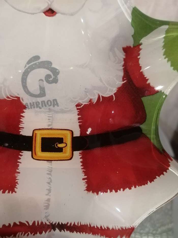 Фотография покупателя товара Блюдо стеклянное сервировочное Доляна «Дед Мороз», 19×13,5 см