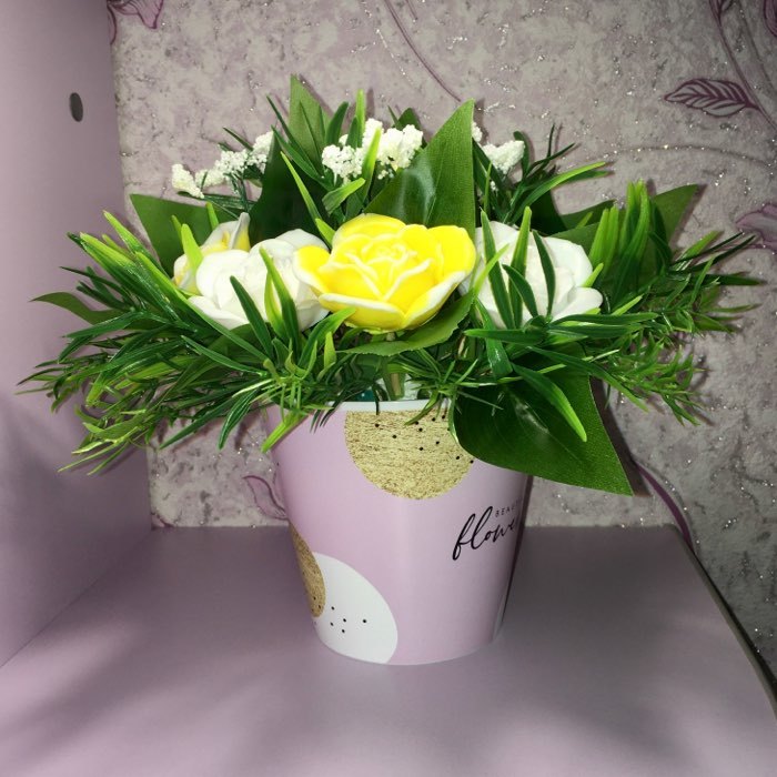 Фотография покупателя товара Кашпо для цветов Beautiful flowers, 0,8 л, 11 х 12 см - Фото 1