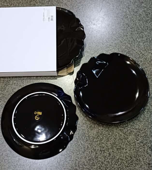 Фотография покупателя товара Тарелка плоская керамическая «Обсидиан», d=17 см - Фото 3