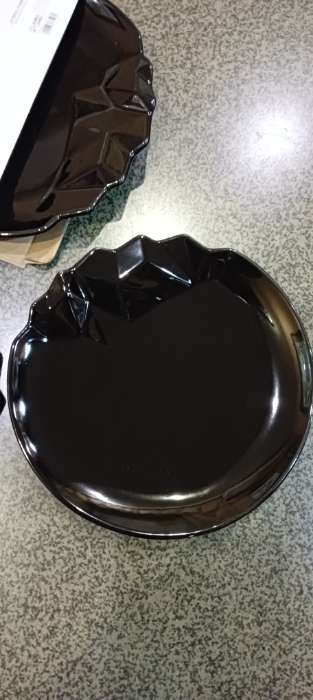 Фотография покупателя товара Тарелка плоская керамическая «Обсидиан», d=17 см - Фото 4