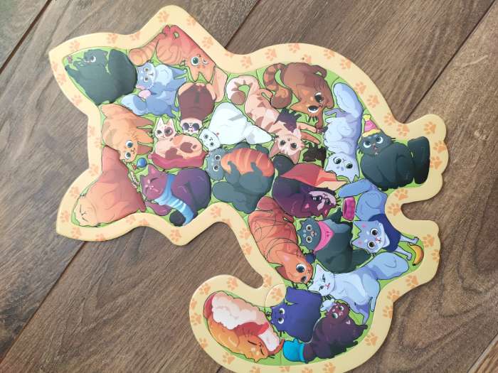 Фотография покупателя товара Пазл детский фигурный «Весёлые динозаврики», на подложке, 21 деталь - Фото 2