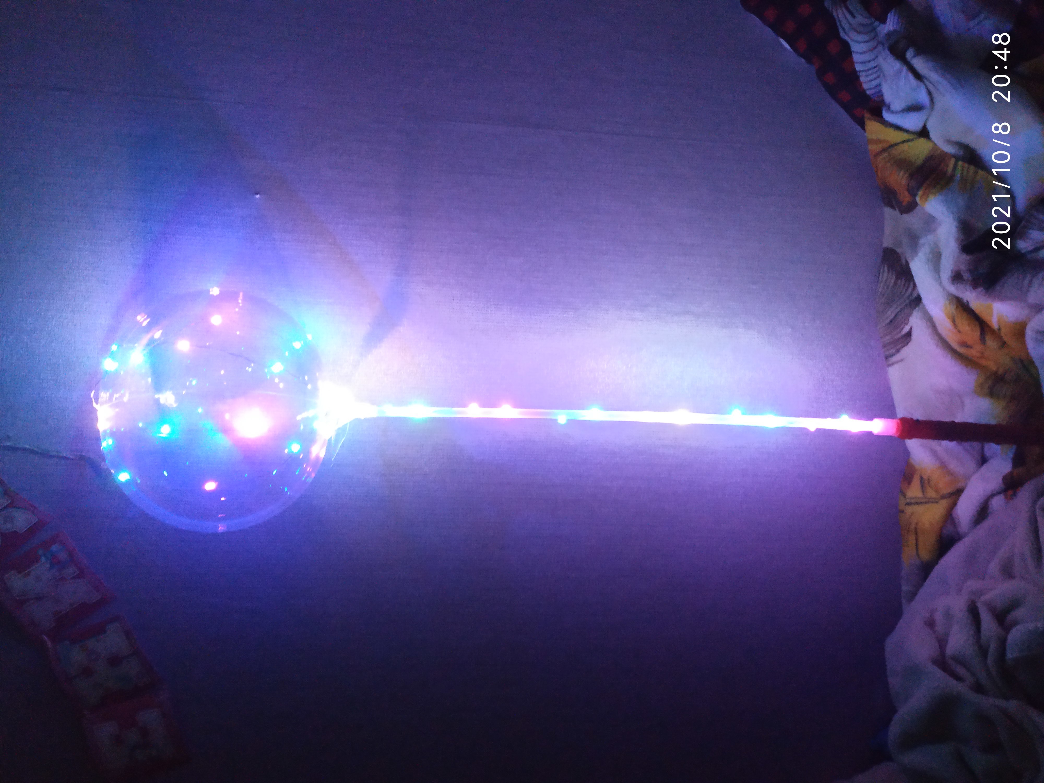 Фотография покупателя товара Шар светящийся полимерный 20", цвета МИКС - Фото 1