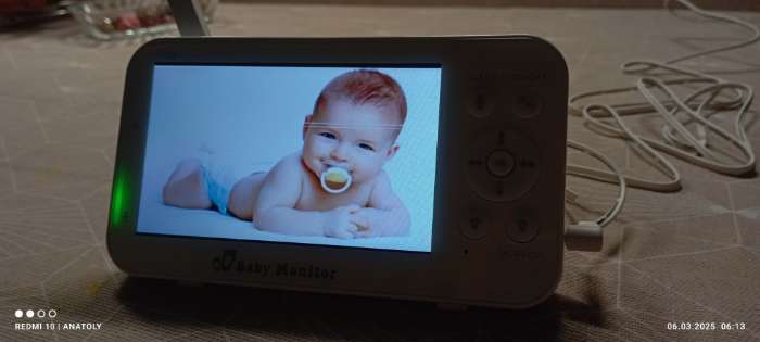 Фотография покупателя товара Видеоняня беспроводная с монитором, экран 5" LCD, двухсторонняя связь, 2100 мАч, белая - Фото 2