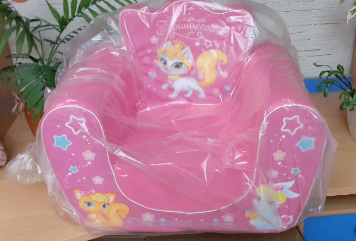 Фотография покупателя товара Мягкая игрушка-кресло «Настоящая принцесса», цвет розовый - Фото 5