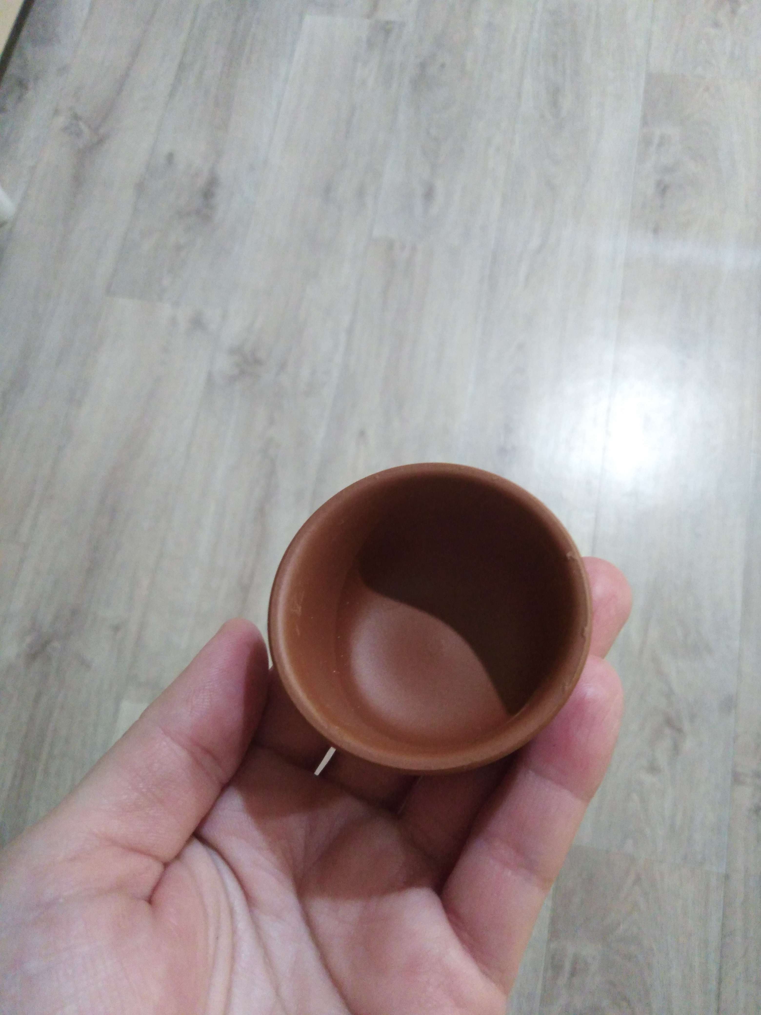 Фотография покупателя товара Набор для чайной церемонии керамический «Иероглиф», 5 предметов: чайник 200 мл, 4 пиалы, 25 мл, цвет коричневый - Фото 3