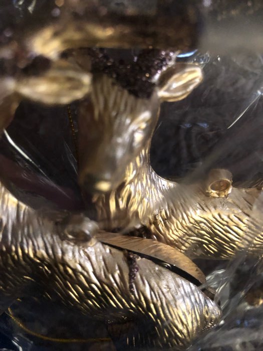 Фотография покупателя товара Украшение ёлочное "Благородный олень" (набор 2 шт) 8х15 см, золото - Фото 84