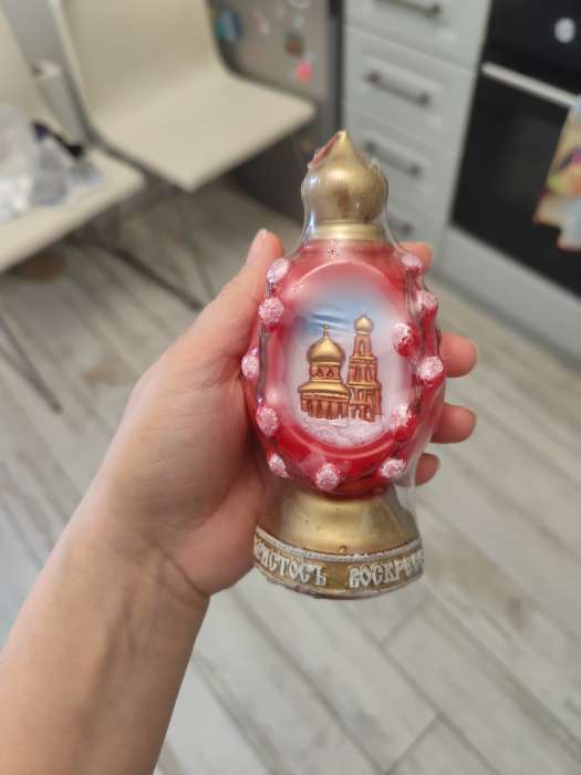 Фотография покупателя товара Свеча декоративная «Пасхальное яйцо с храмом» - Фото 1