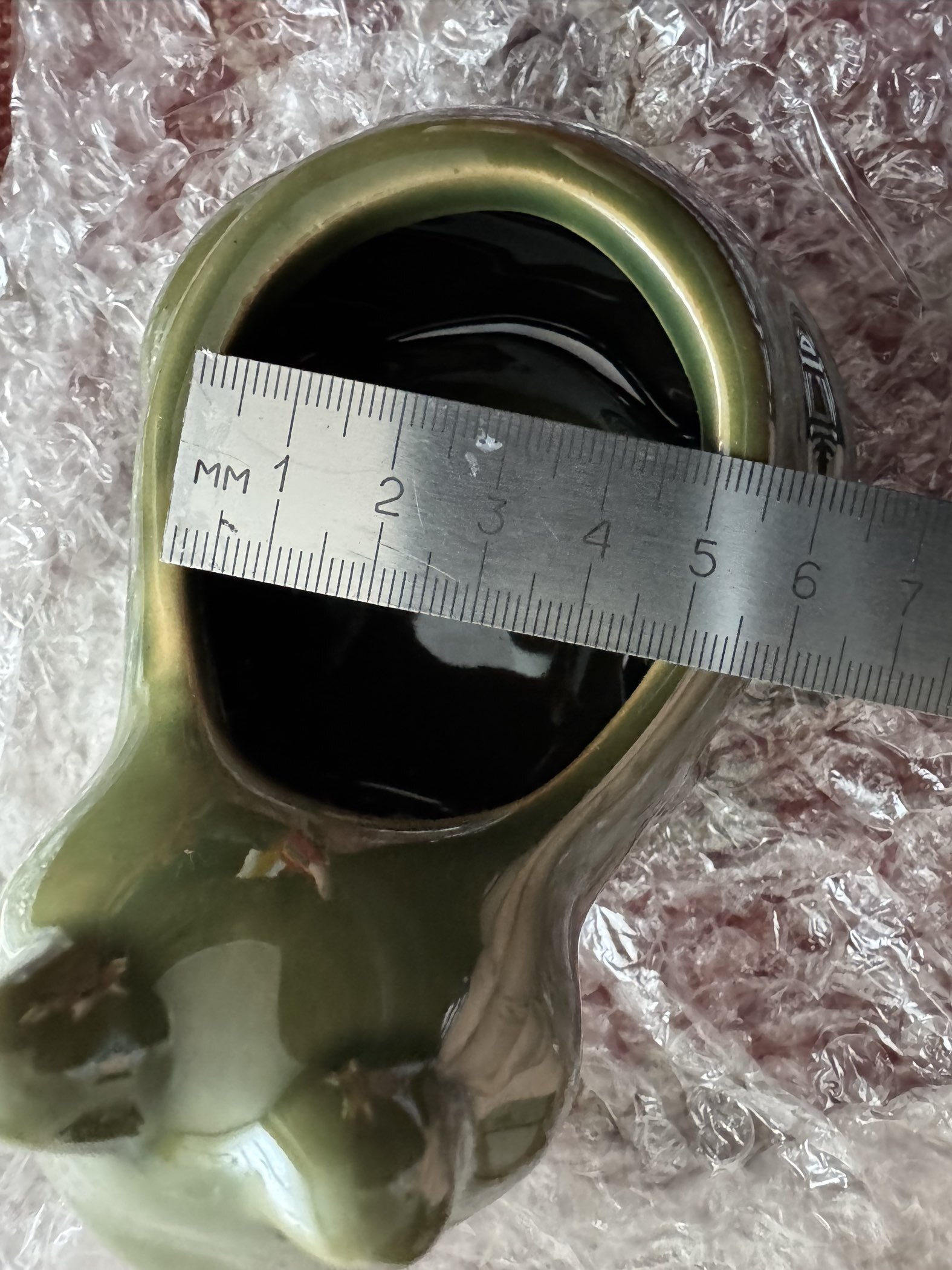 Фотография покупателя товара Декоративный горшок «Лягушка», керамический, 250 мл, 12×10×9 см, зелёный - Фото 7