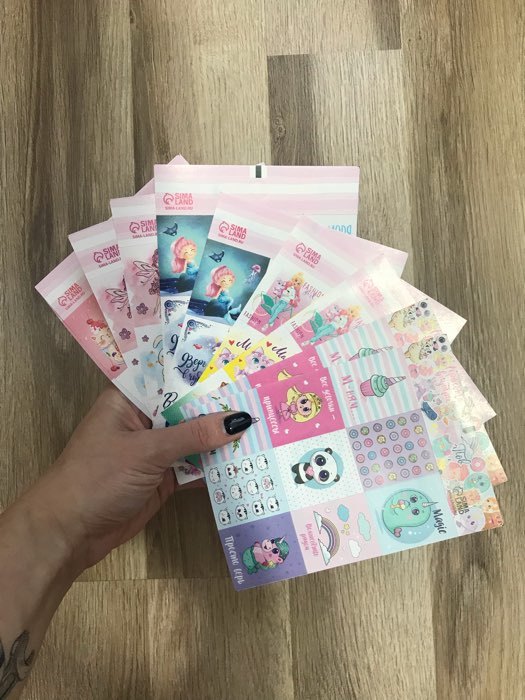 Фотография покупателя товара Набор наклеек детских бумажных «Для девочек», 11 х 15.5 см, 10 листов