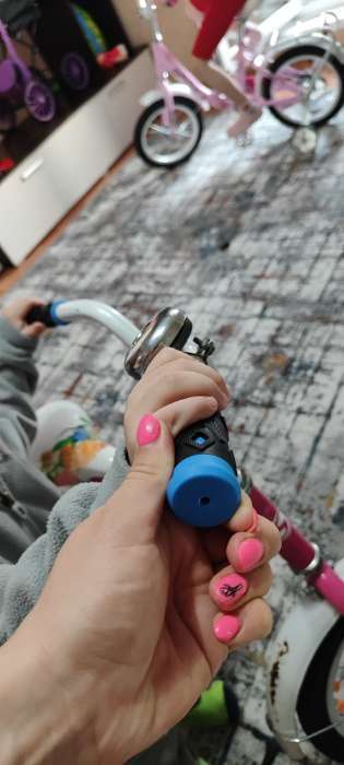 Фотография покупателя товара Грипсы Dream Bike, 100 мм, синие - Фото 1