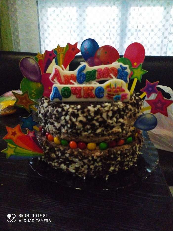 Фотография покупателя товара Набор для украшения торта «С днём рождения!», шарики