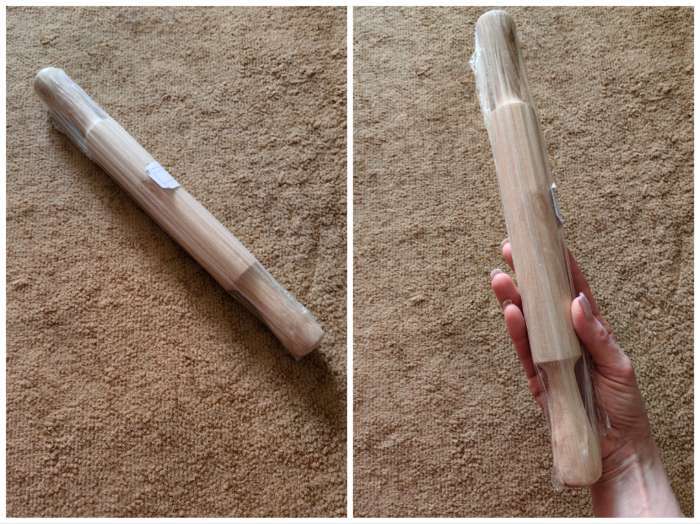 Фотография покупателя товара Скалка с ручками для теста, дерево берёза, 35×3.5 см - Фото 1