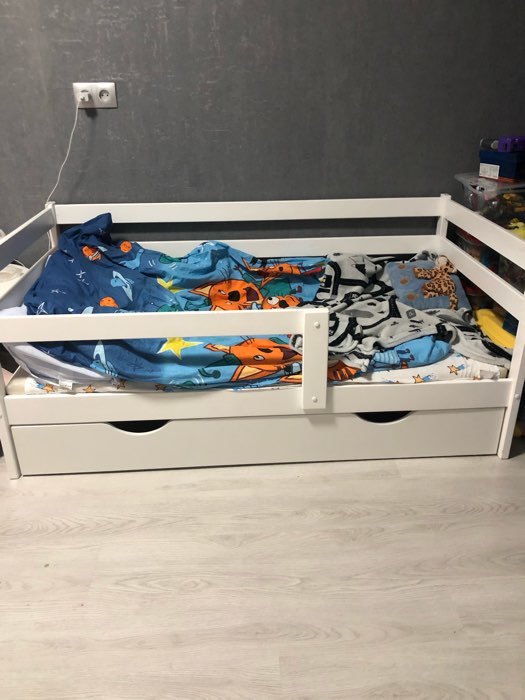 Фотография покупателя товара Ящик задвижной для детской кровати, 1588 × 716 × 194 мм, цвет белый - Фото 4
