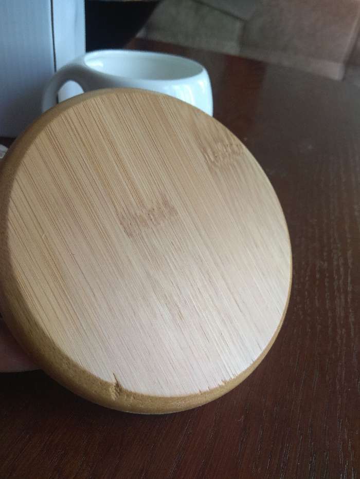 Фотография покупателя товара Чайная пара керамическая с ложкой BellaTenero, 3 предмета: чашка 220 мл, ложка, деревянное блюдце, цвет белый