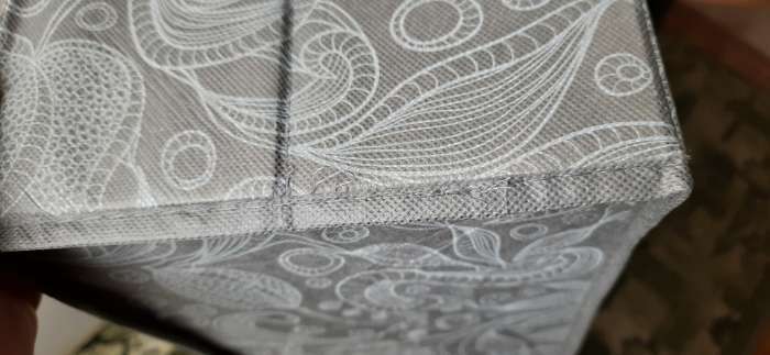 Фотография покупателя товара Короб стеллажный для хранения с крышкой Доляна «Нея», 26×20×17 см, серый - Фото 1