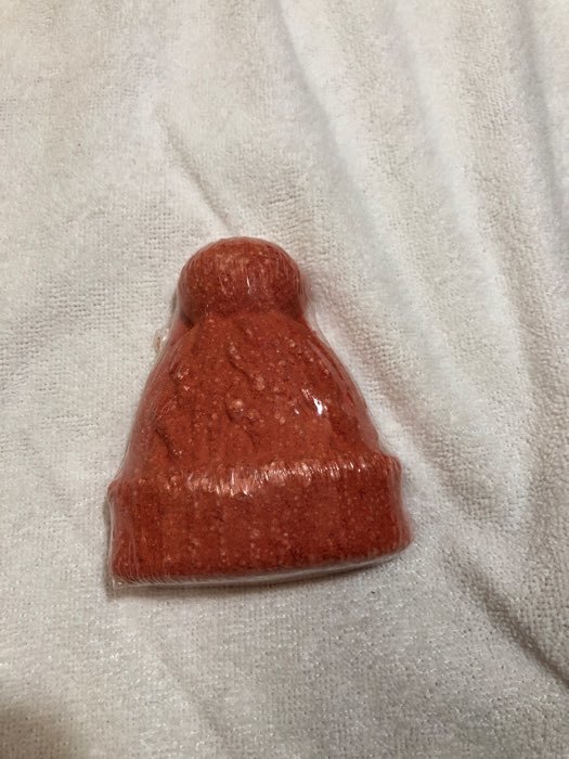 Фотография покупателя товара Бомбочка для ванны "Шапочка" с ароматом лаванды, красная, 65 гр