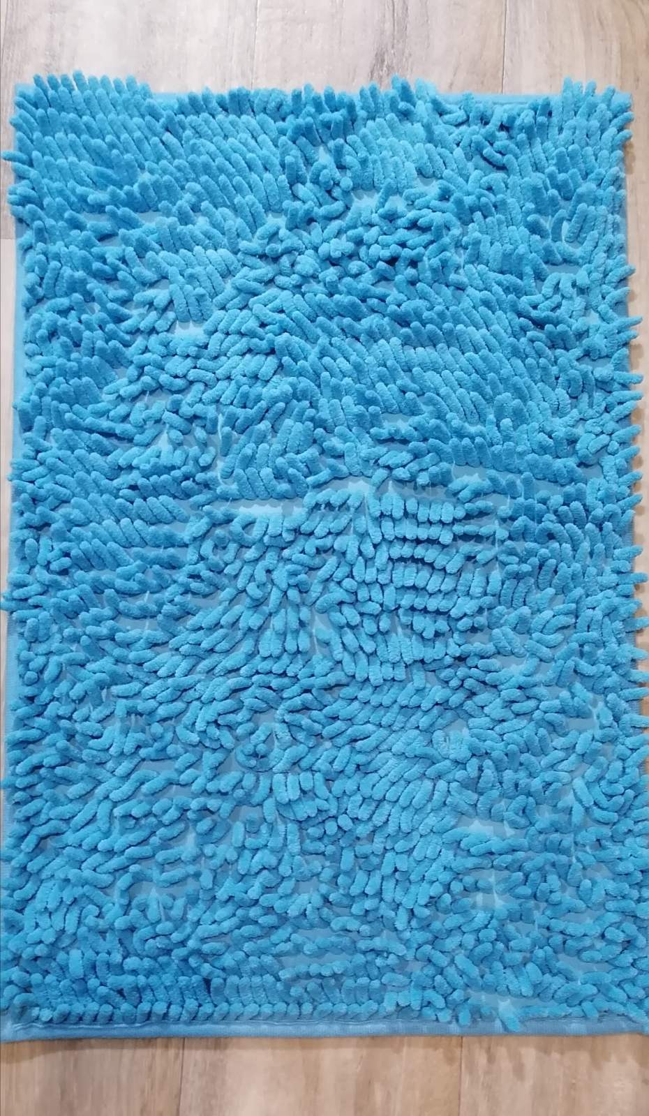 Фотография покупателя товара Коврик для ванной Доляна «Букли длинные», 40×60 см, цвет синий - Фото 1