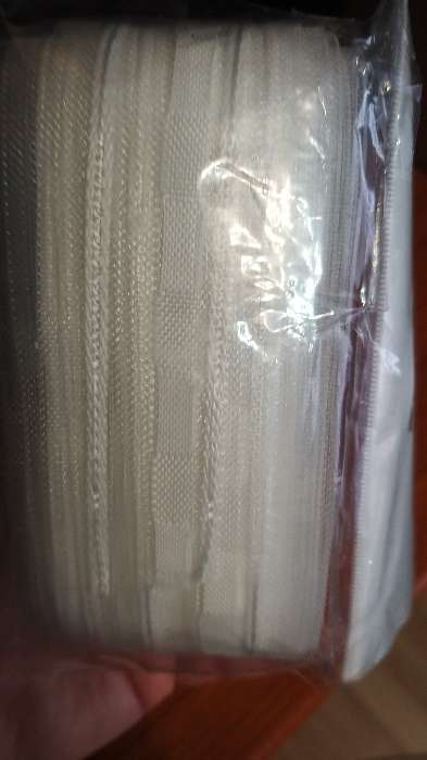 Фотография покупателя товара Шторная лента, органза, 4 см, 10 ± 1 м, цвет прозрачный/белый - Фото 4