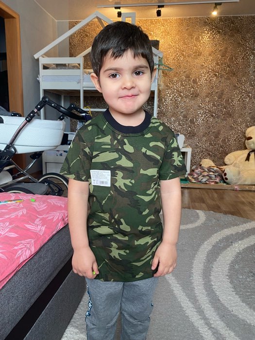 Фотография покупателя товара Футболка для мальчика, цвет камуфляж, рост 110 см - Фото 1