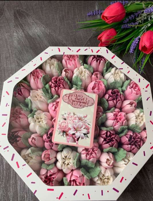 Фотография покупателя товара Коробка кондитерская, упаковка, For you, 27 х 27 х 5 см - Фото 1