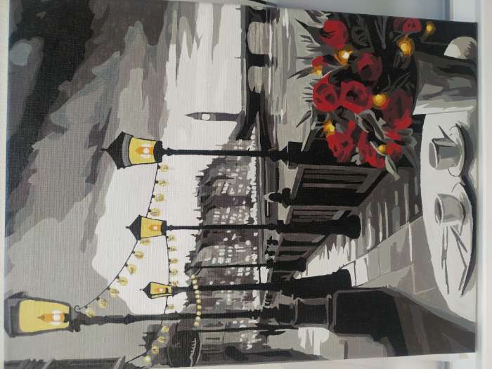 Фотография покупателя товара Картина по номерам с подрамником и гирляндой «Набережная», 30×40 см - Фото 1