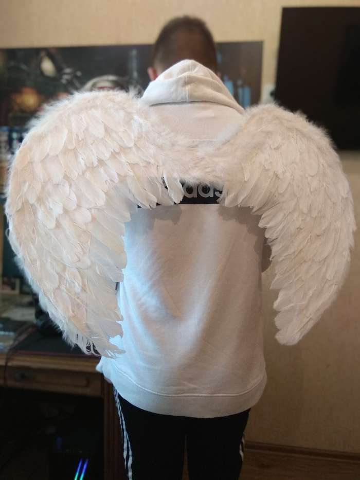 Фотография покупателя товара Крылья ангела, на резинке, 60×80, белые - Фото 1
