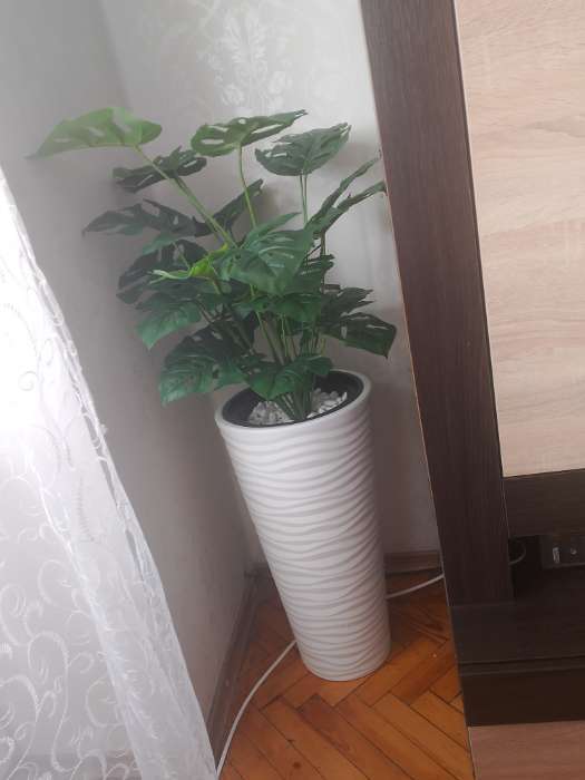 Фотография покупателя товара Кашпо для цветов со вставкой «Оазис», 43 л (10 л), пластик, белое - Фото 10