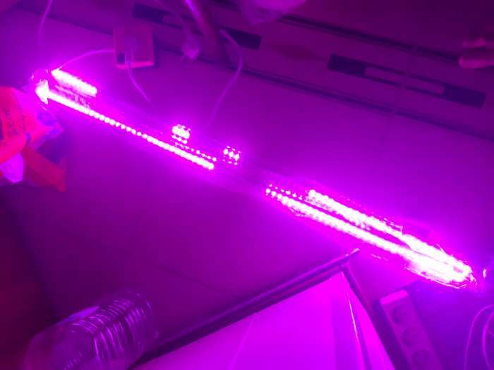 Фотография покупателя товара Светильник линейный для растений, 28 Вт, 1 м, 144 LED, 12 В, SMD5630, на клеевой основе, мультиспектральный - Фото 8
