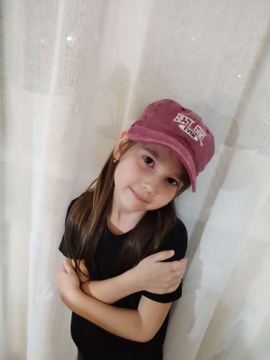 Фотография покупателя товара Кепка детская Best girl, джинса, р-р 52-54, 5-7 лет - Фото 1