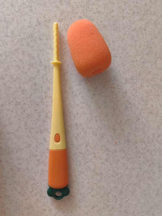 Фотография покупателя товара Ёршик - щётка для мытья посуды, с двумя дополнительными щетками, губка 5 см, длина 28 см, МИКС - Фото 2