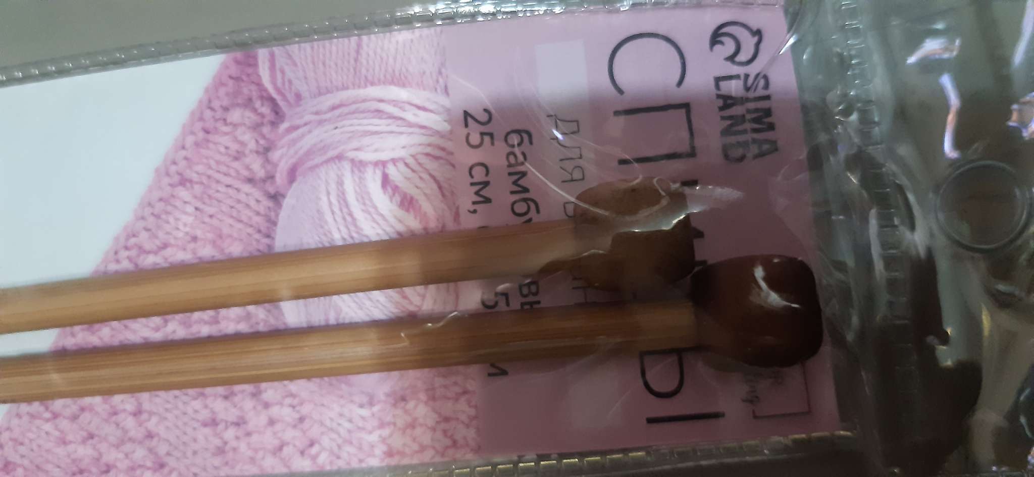 Фотография покупателя товара Спицы для вязания, прямые, d=4 мм, 25 см, 2 шт. - Фото 3