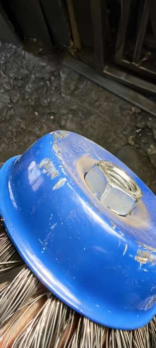 Фотография покупателя товара Щетка металлическая для УШМ ТУНДРА, крученая проволока, «чашка», М14, 100 мм - Фото 1