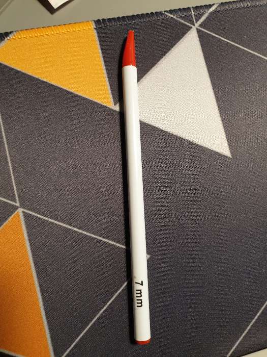 Фотография покупателя товара Крючок для вязания, d = 7 мм, 16 см, цвет белый/красный - Фото 5