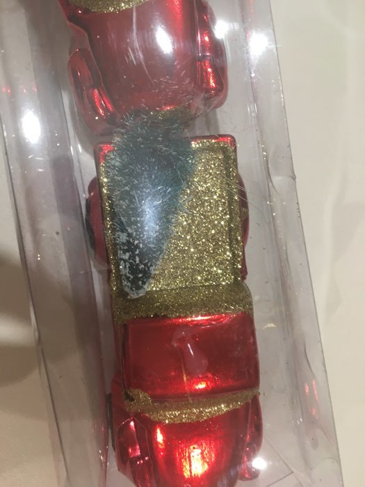 Фотография покупателя товара Украшение ёлочное "Машинка с ёлкой" (набор 2 шт) 10,5х6 см, красный