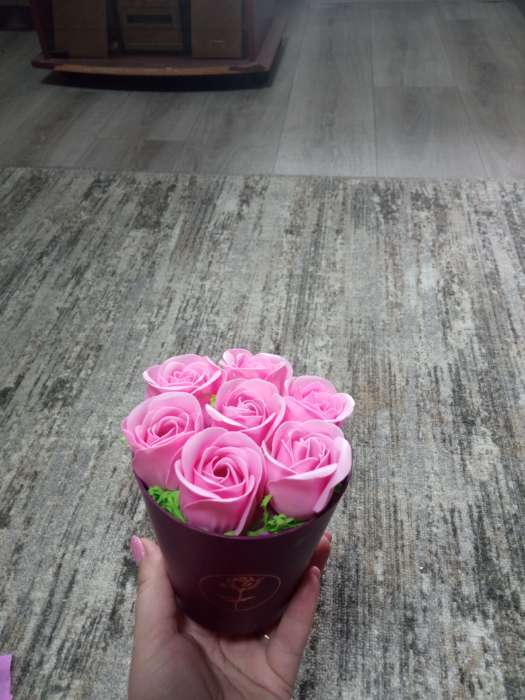 Фотография покупателя товара Мыльные розочки, розовые, набор 3 шт. - Фото 5