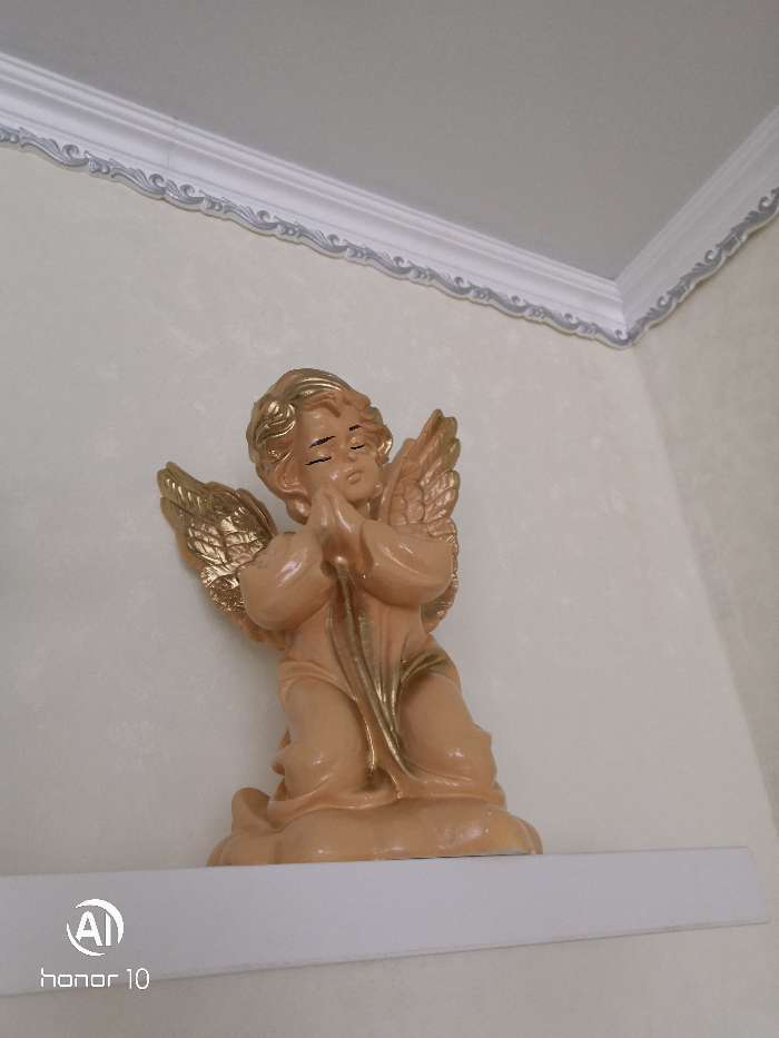 Фотография покупателя товара Статуэтка "Ангел с крыльями", бежевая, гипс, 27 см - Фото 1