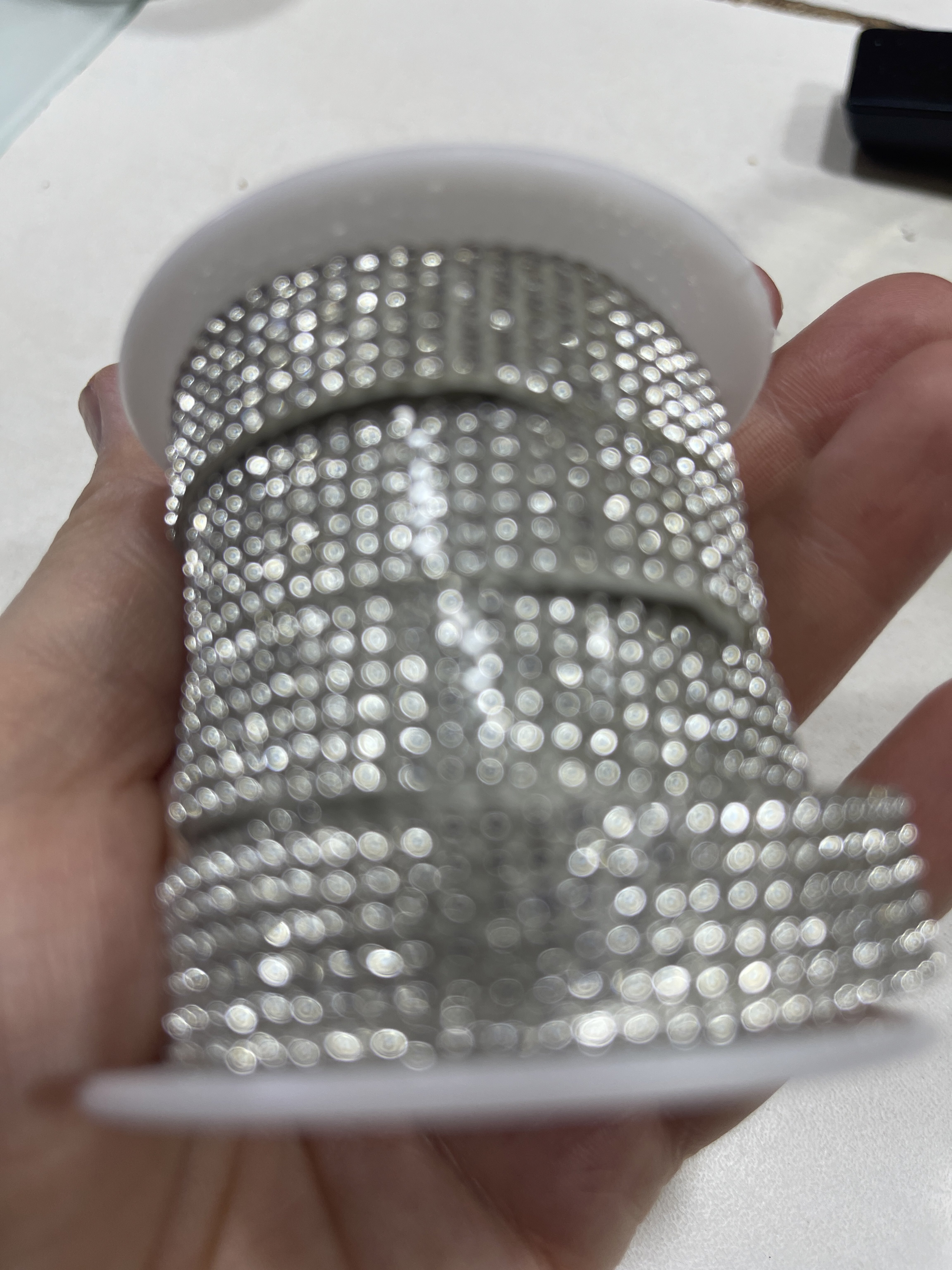 Фотография покупателя товара Стразы самоклеящиеся, d=2×14 мм, 4.5±0.5 м, цвет серебряный