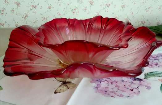 Фотография покупателя товара Салатник «Красный цветок», 800 мл - Фото 1