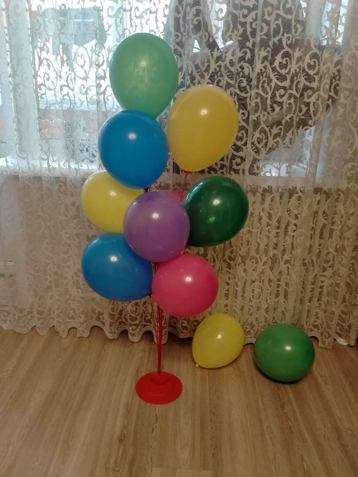 Фотография покупателя товара Стойка для воздушных шаров с подставкой, на 11 шаров, цвет красный - Фото 35