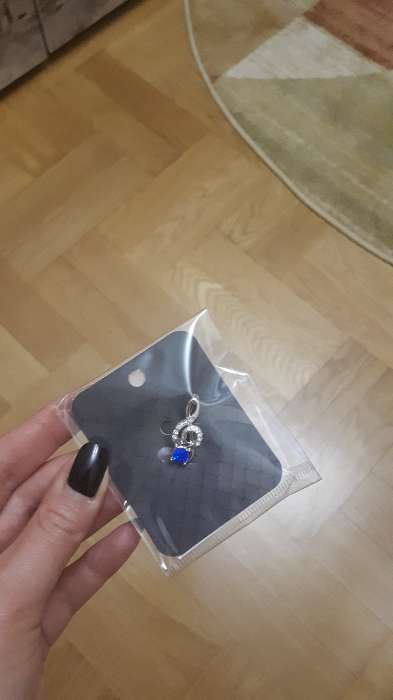Фотография покупателя товара Брошь "Скрипичный ключ" мини, вдохновение, цвет бело-синий в серебре