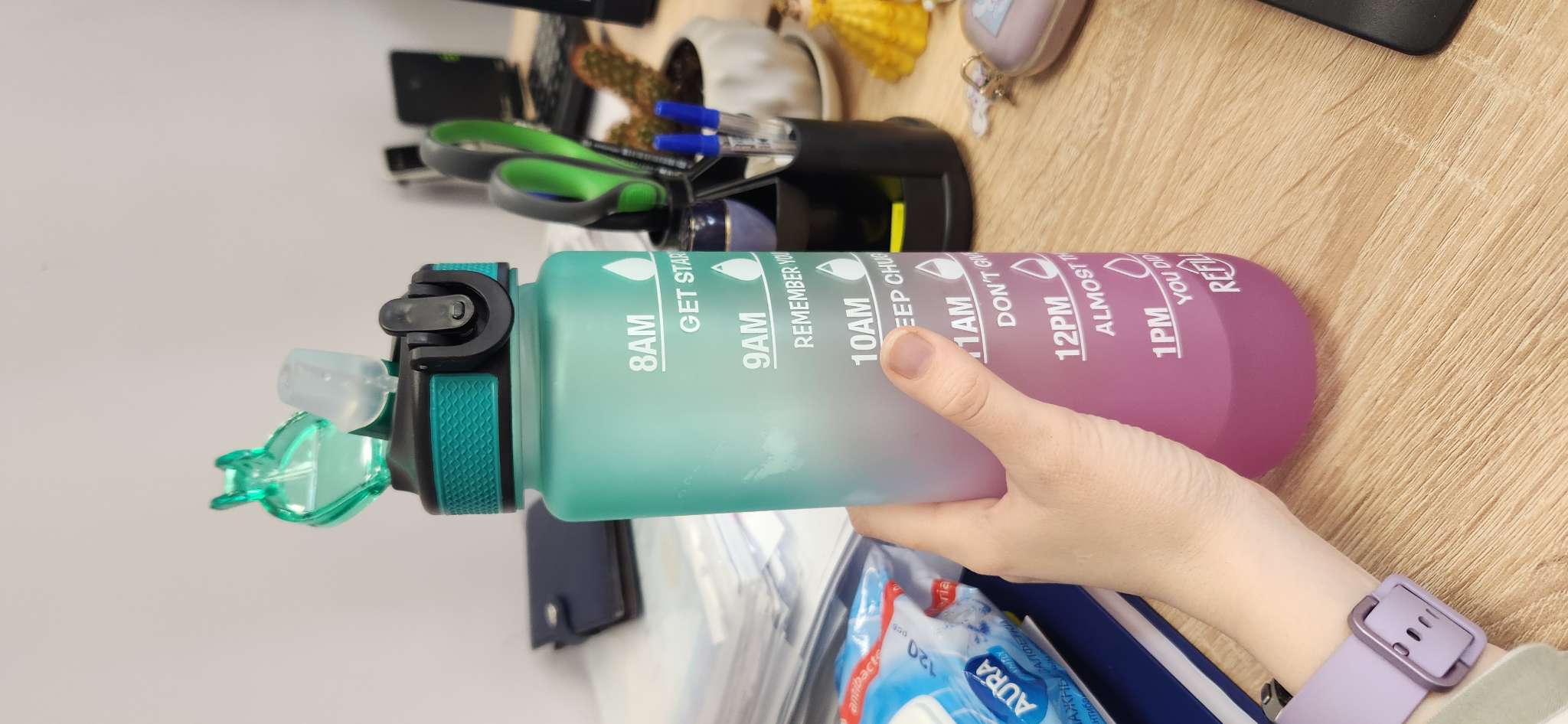 Фотография покупателя товара Бутылка для воды Refill, 1 л, 28.5×7 см - Фото 1
