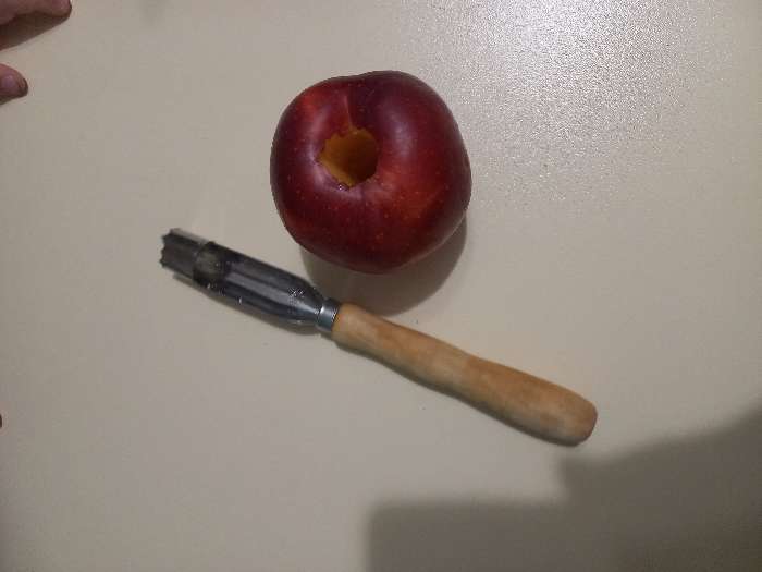 Фотография покупателя товара Нож для сердцевины яблока с деревянной ручкой - Фото 1