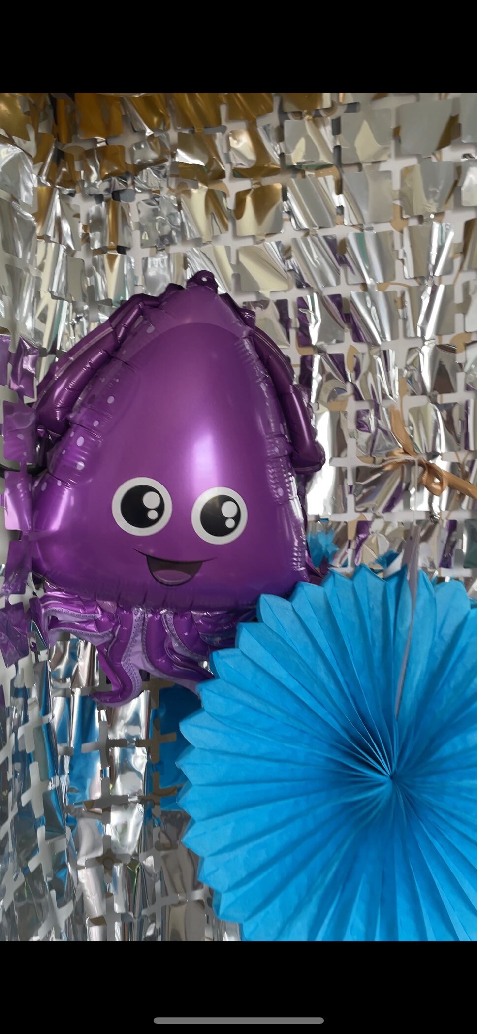 Фотография покупателя товара Шар фольгированный 14" «Весёлый осьминог» фиолетовый - Фото 1